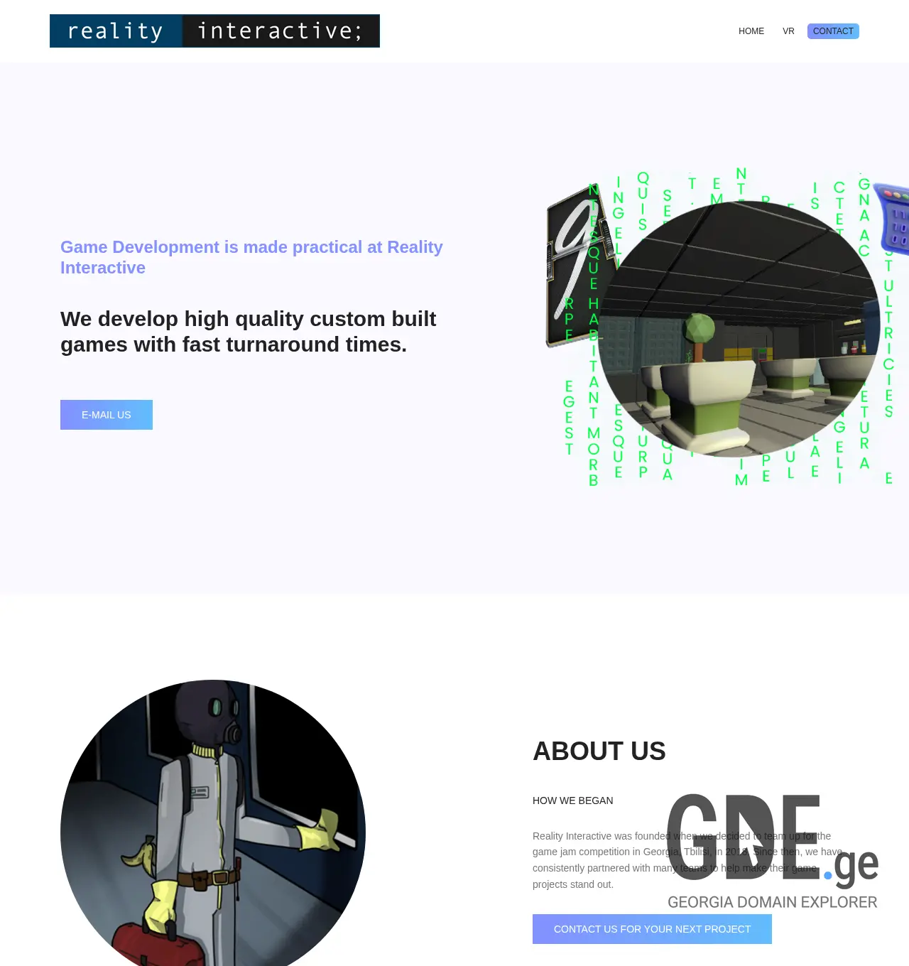 Screenshot of the site reality.ge at 2025-12-01