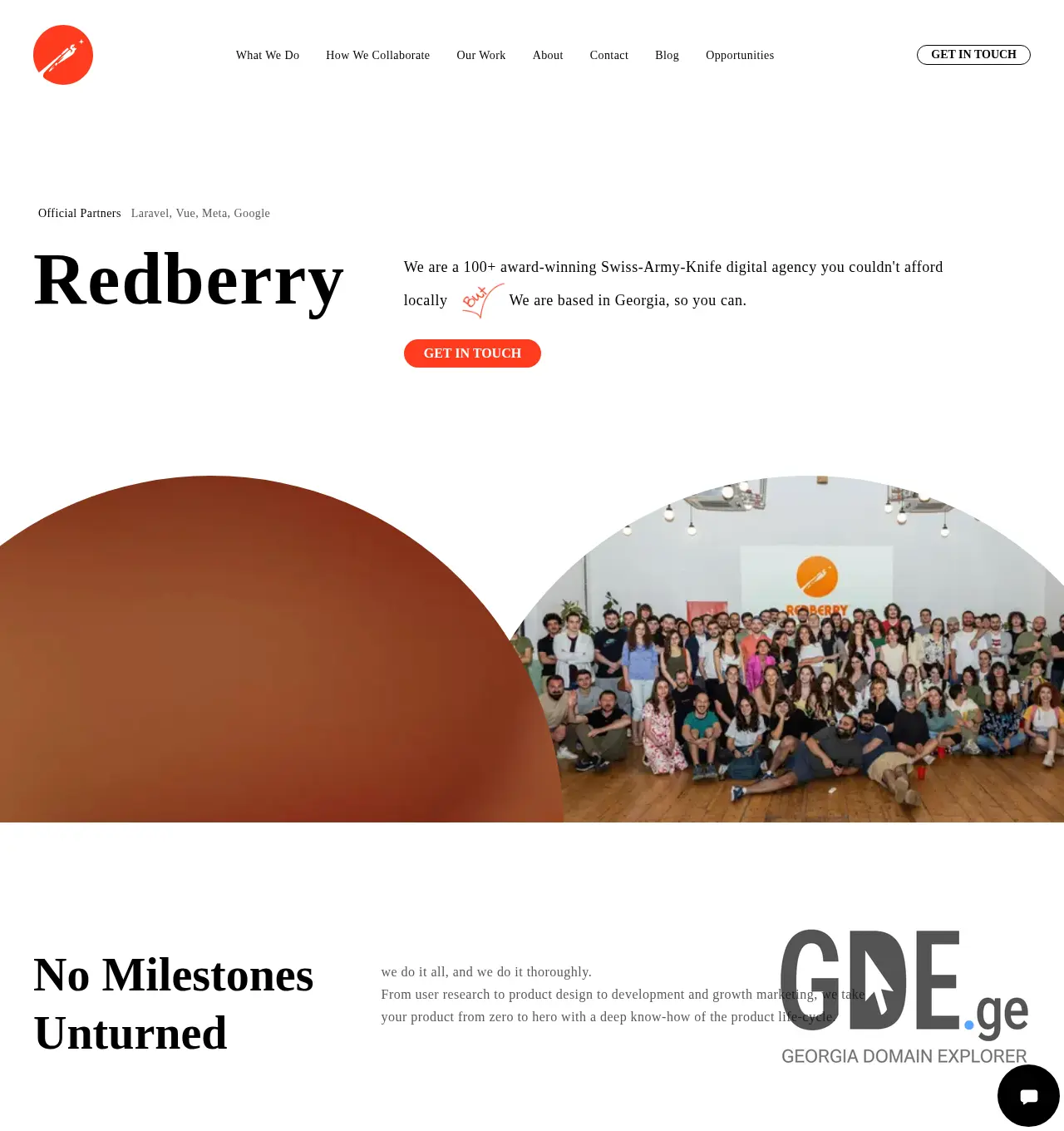 Screenshot of the site redberry.ge at 2025-12-01