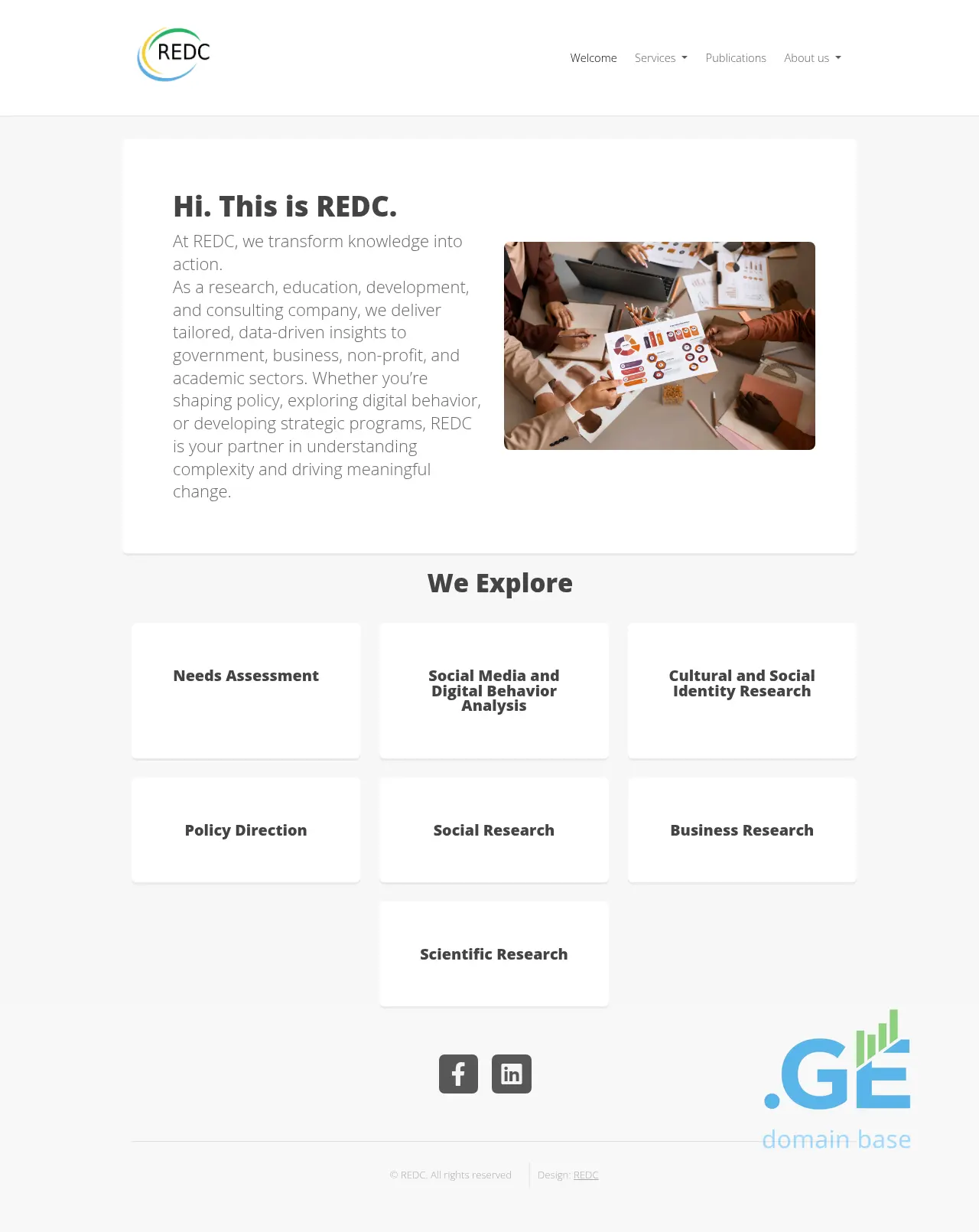Screenshot of the site redc.ge