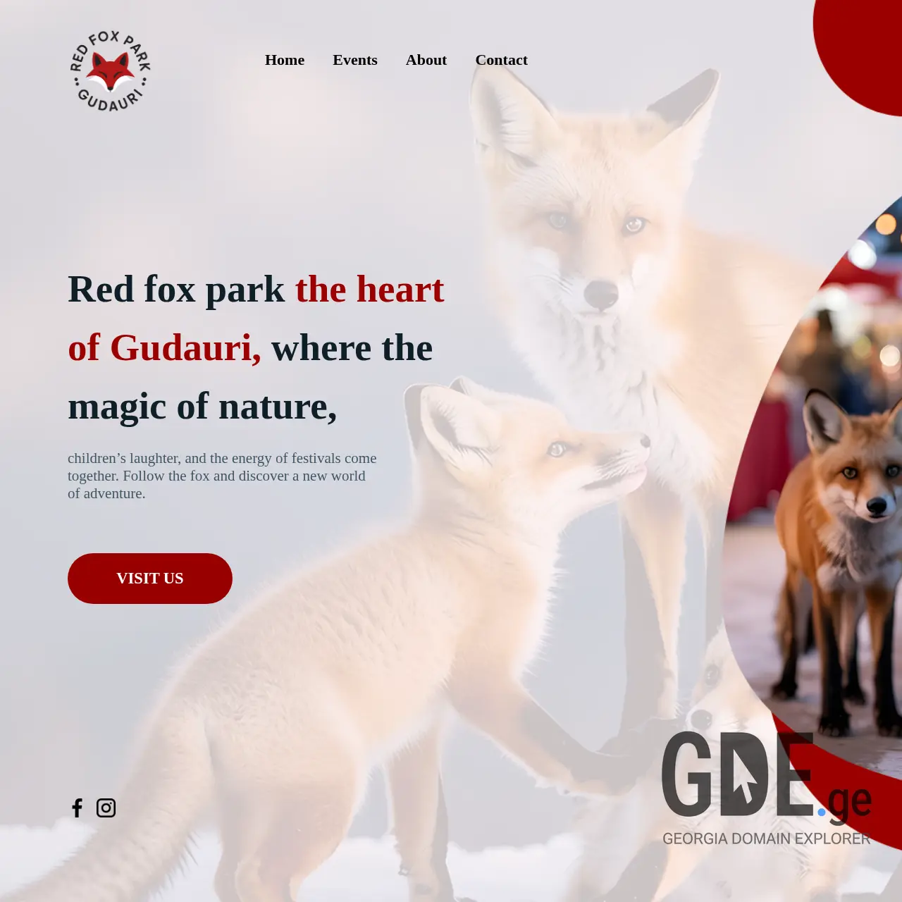 Screenshot of the site redfoxpark.ge at 2025-12-11