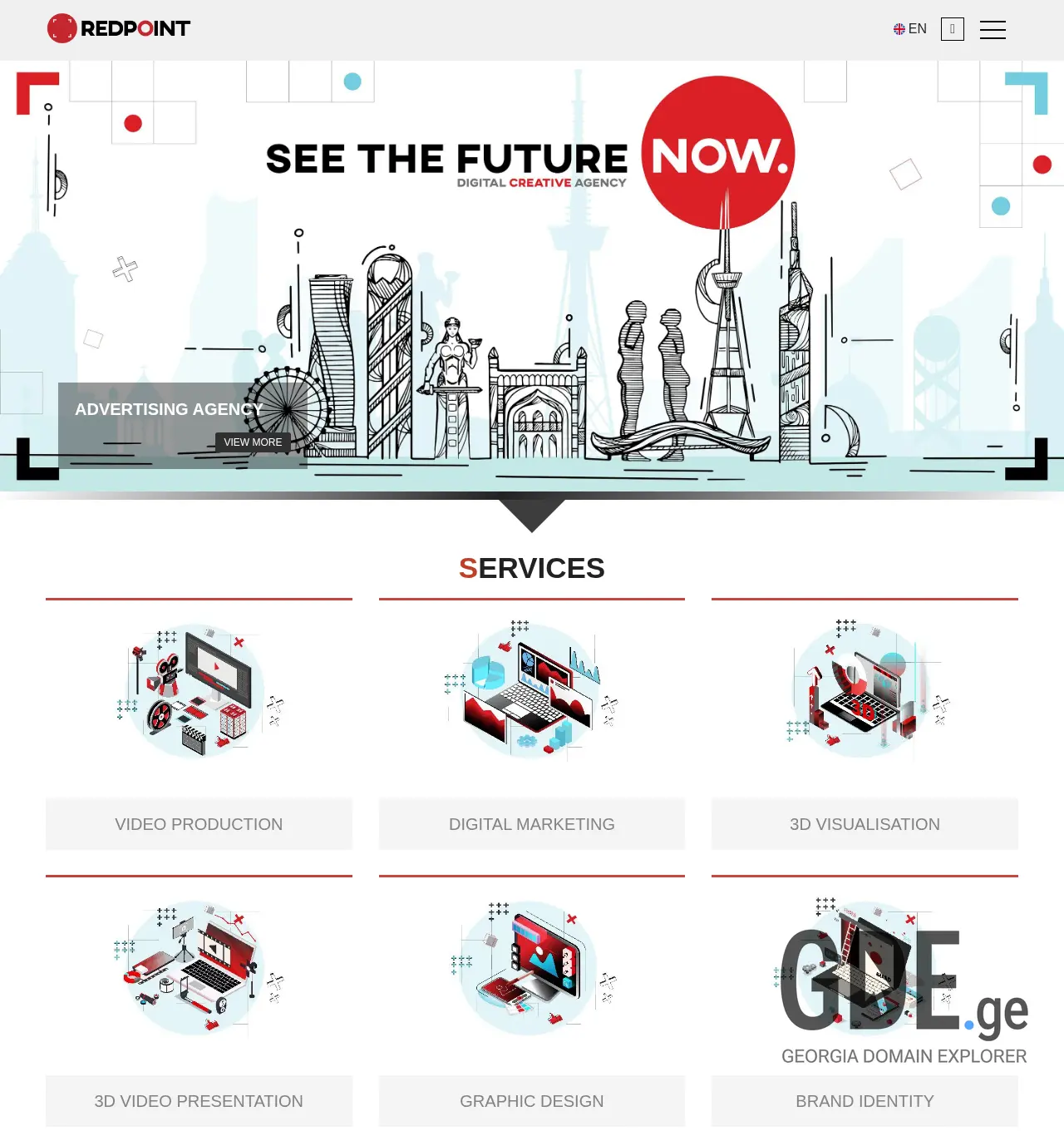 Screenshot of the site redpoint.ge at 2025-12-01