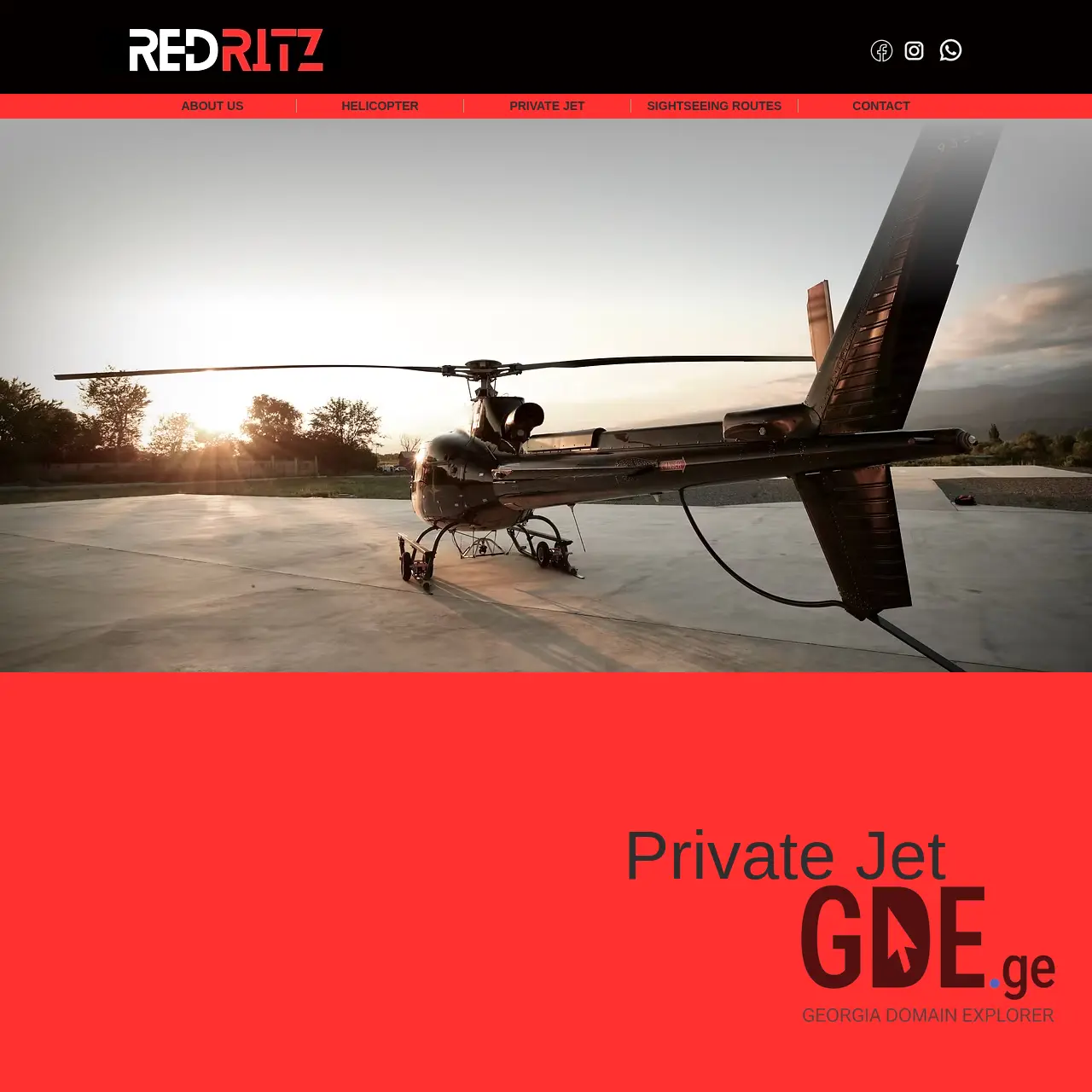 Screenshot of the site redritz.ge at 2025-12-11