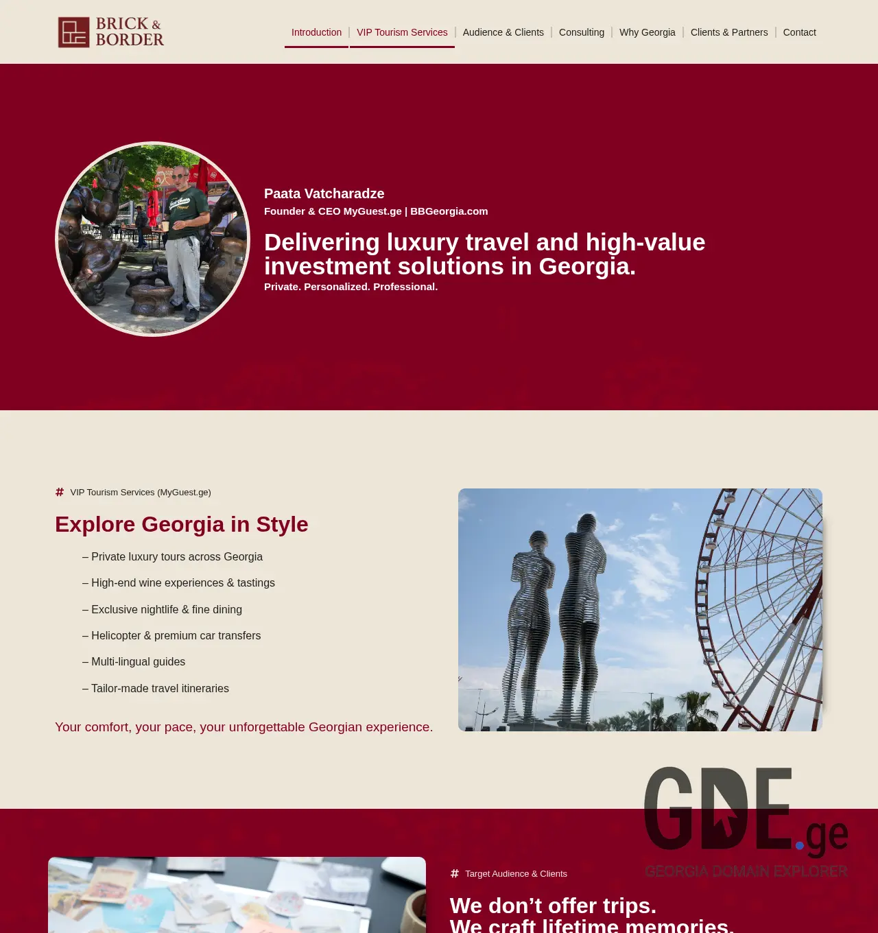 Screenshot of the site redrose.ge at 2025-12-01