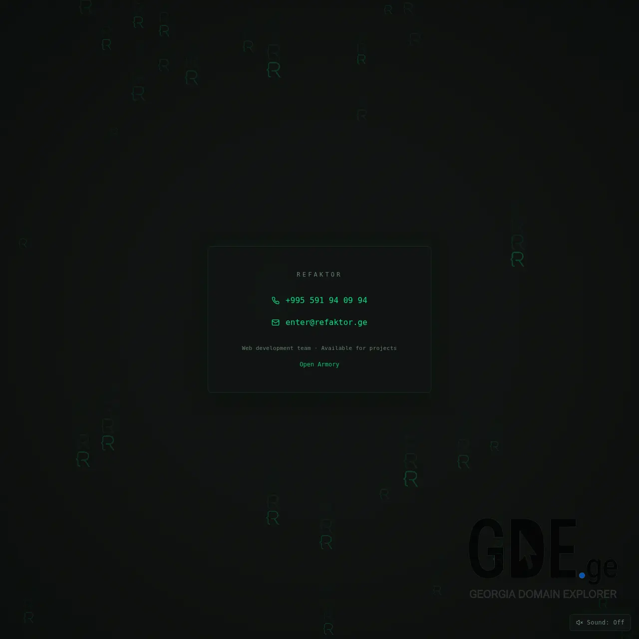 Screenshot of the site refaktor.ge at 2026-02-26