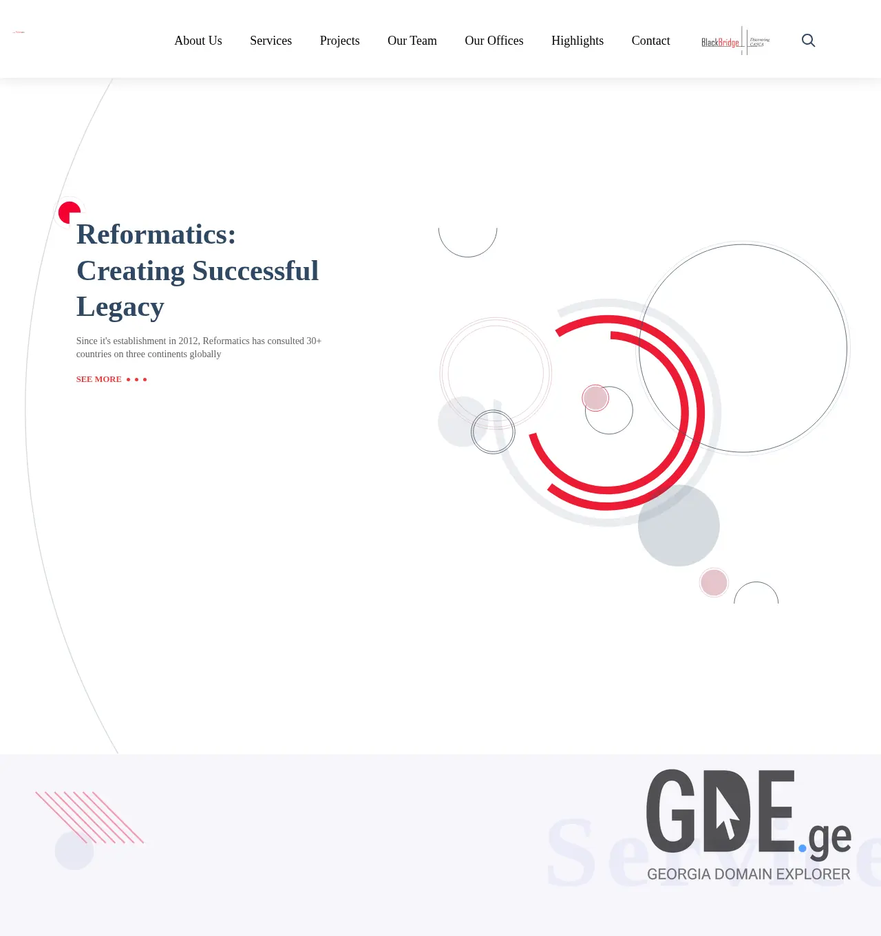 Screenshot of the site reformatics.ge at 2025-12-01