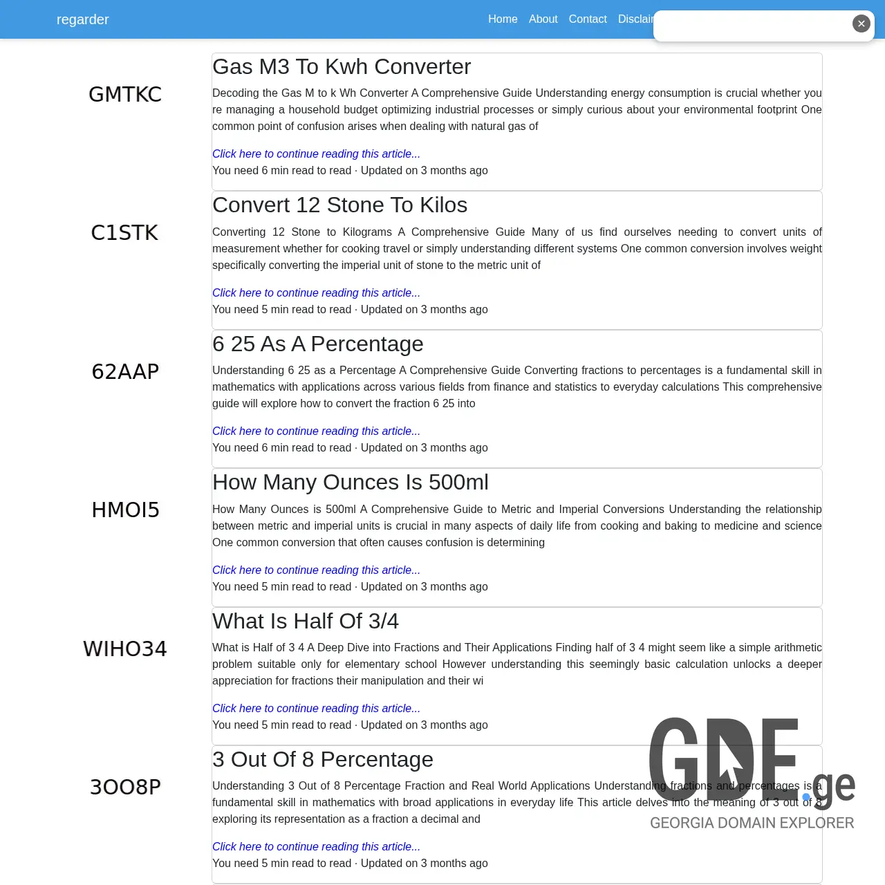 Screenshot of the site regarder.ge at 2025-12-18
