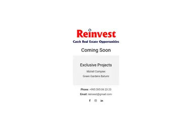 Screenshot of reinvest.ge