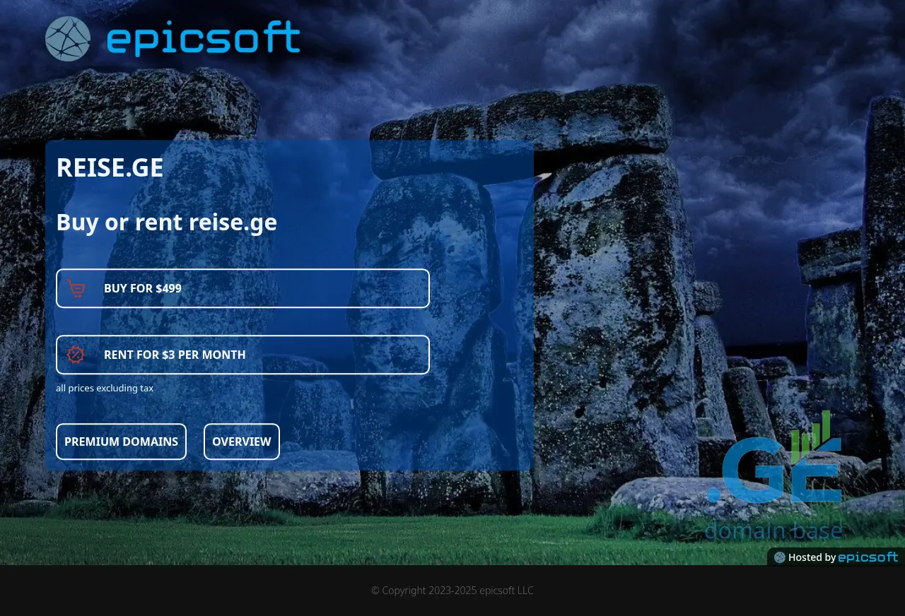 Screenshot of the site reise.ge