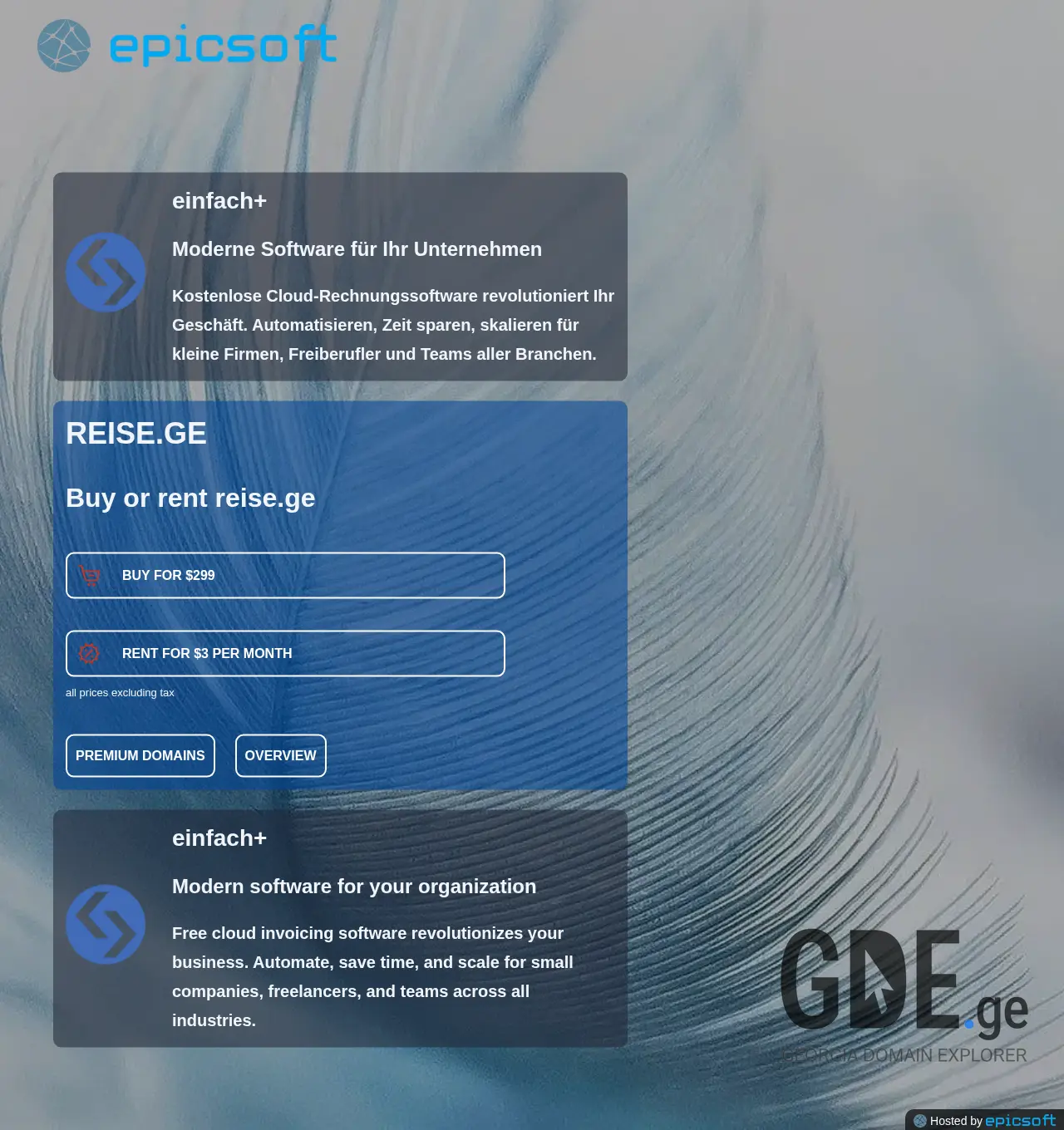 Screenshot of the site reise.ge at 2025-12-03