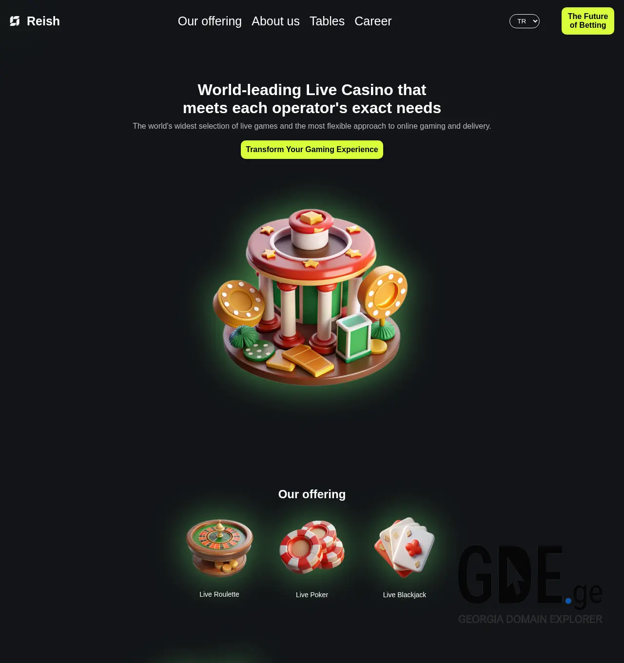 Screenshot of the site reish.ge at 2025-12-01