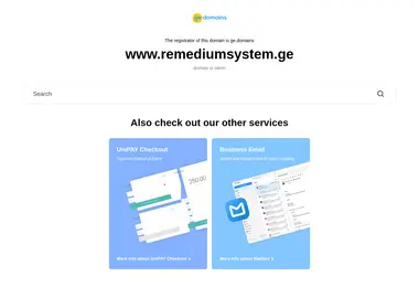 Screenshot of remediumsystem.ge