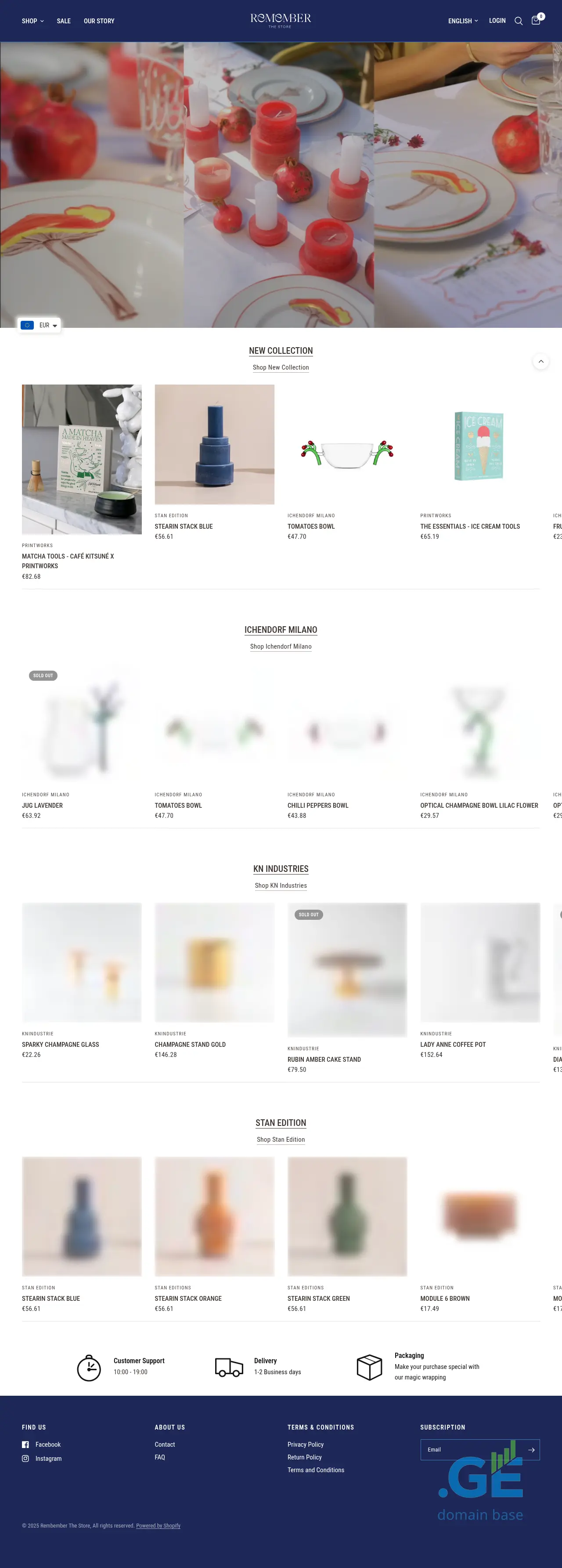Screenshot of the site rememberthestore.ge