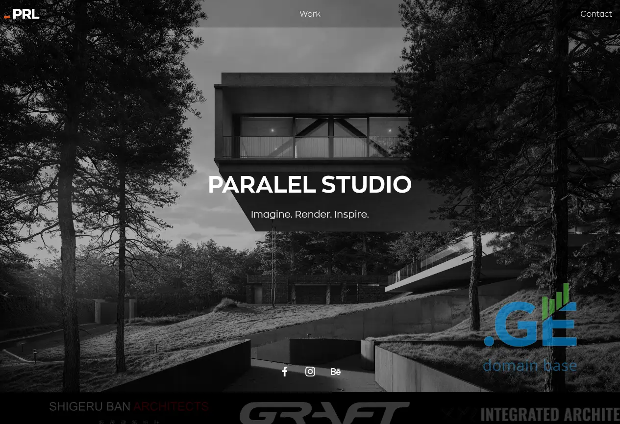 Screenshot of the site rendering.ge
