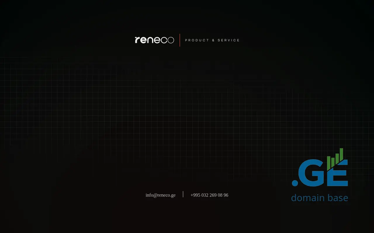 Screenshot of the site reneco.ge