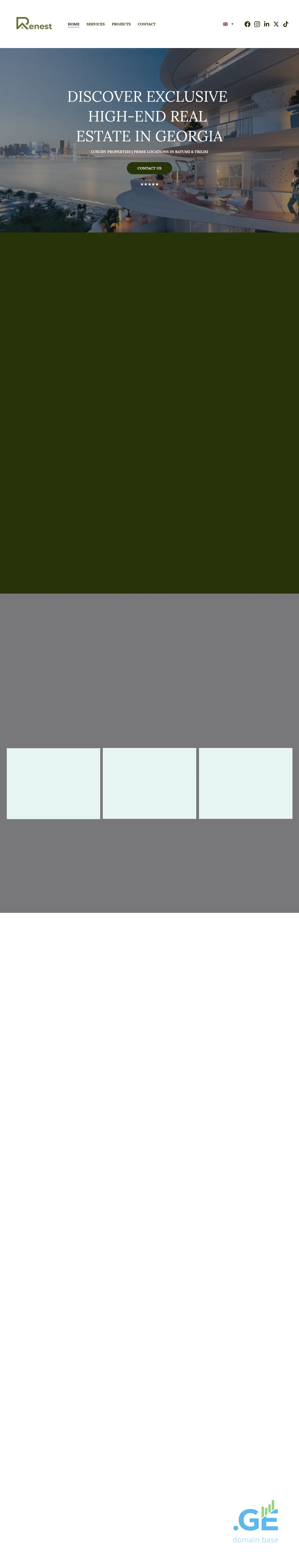 Screenshot of the site renest.ge