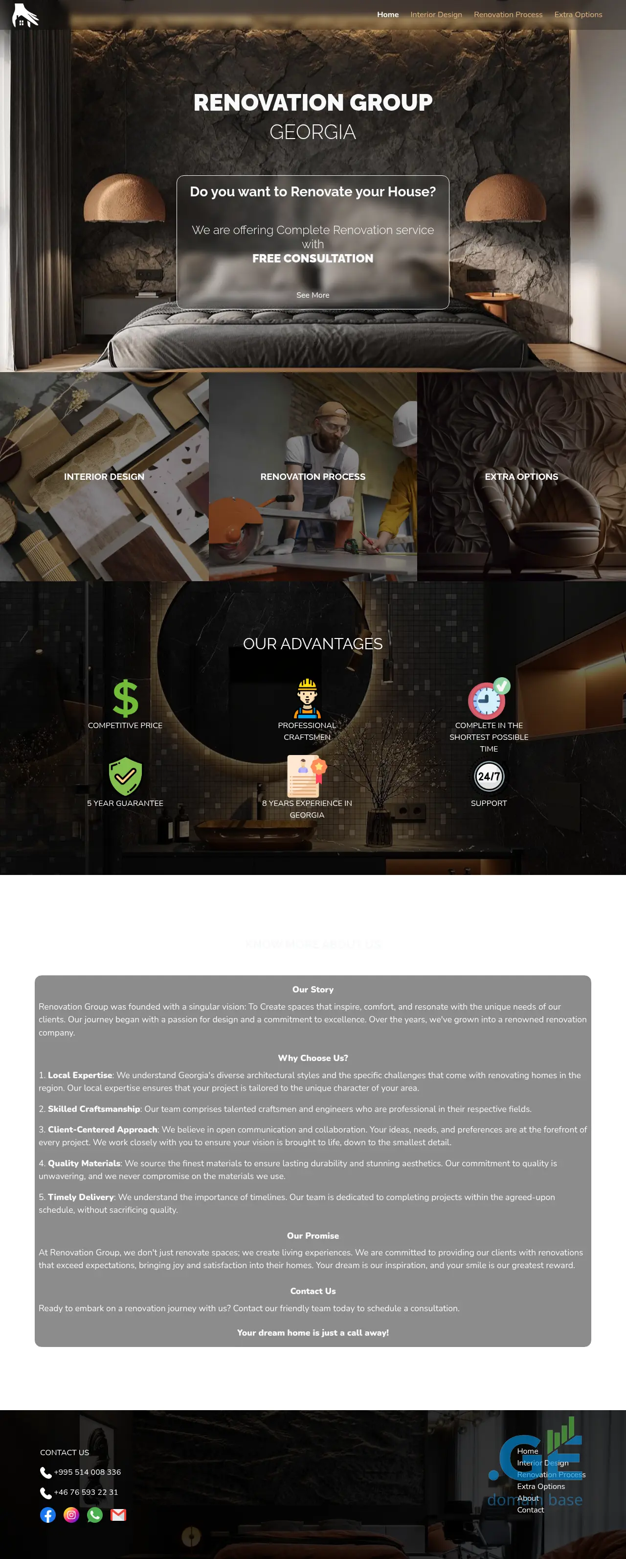 Screenshot of the site renovation-group.ge