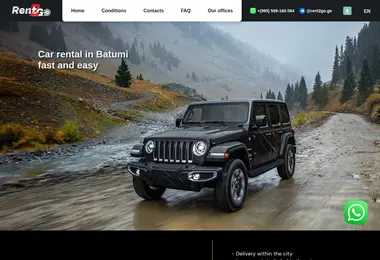 Screenshot of rent2go.ge