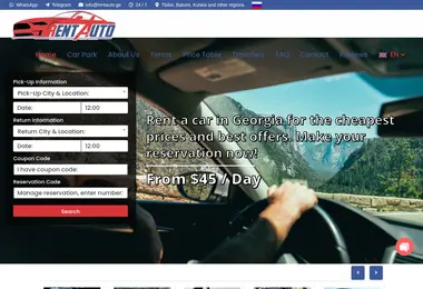 rentauto.ge-ის ეკრანის სურათი