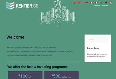 Скриншот rentier.ge
