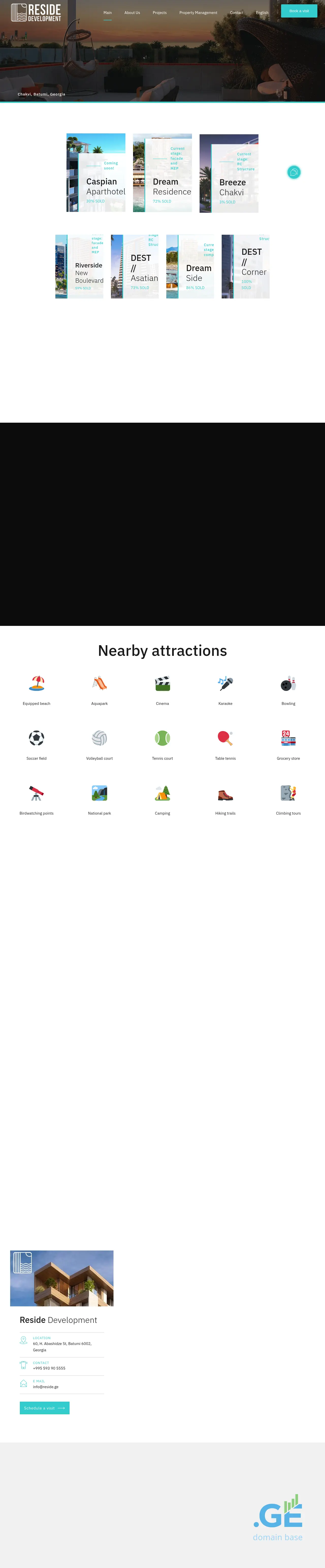 Screenshot of the site reside.ge