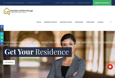 Screenshot of residencepermits.ge