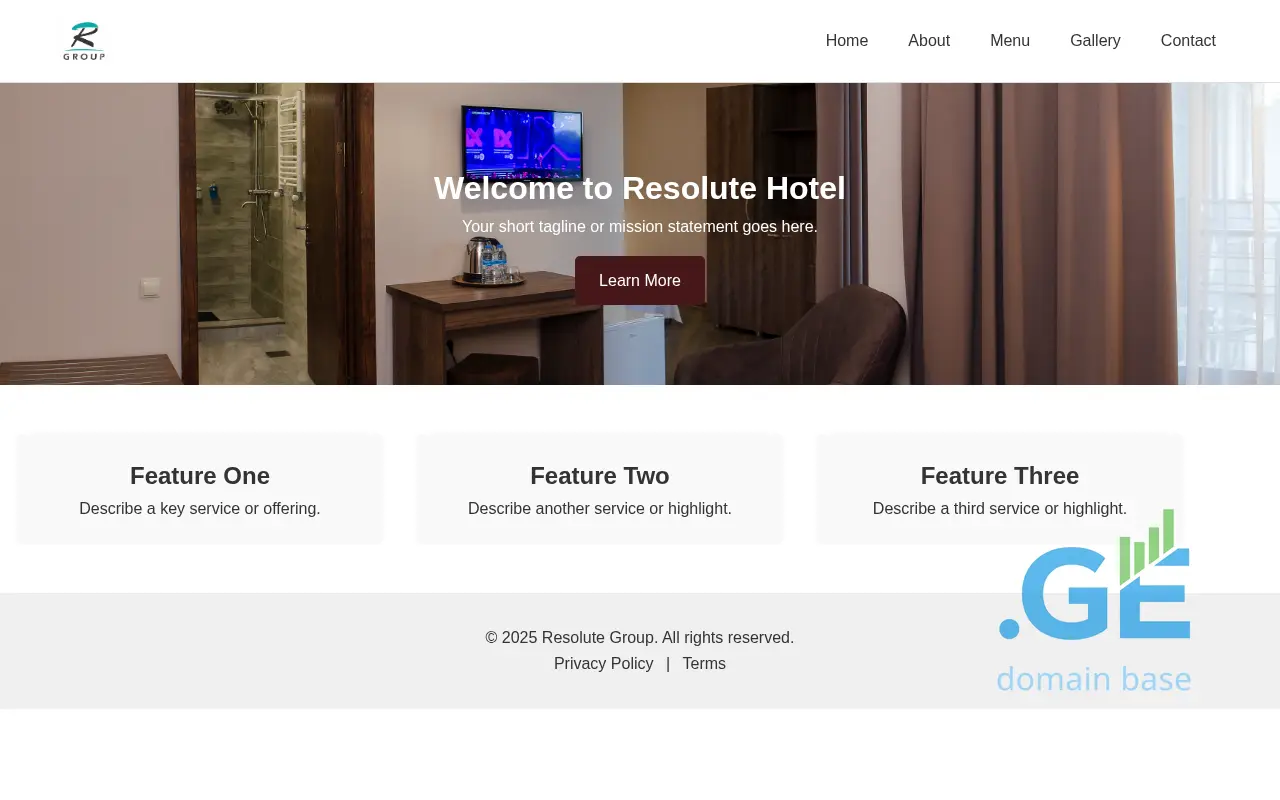 Screenshot of the site resolute.ge