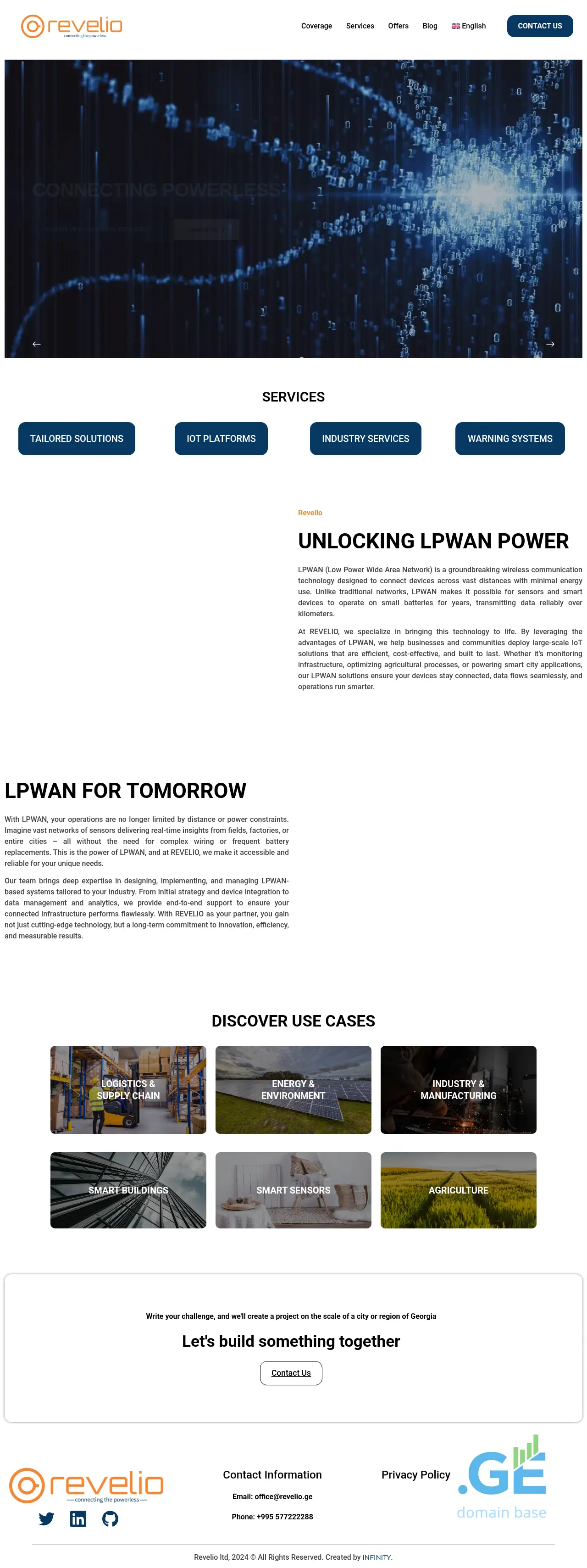 Screenshot of the site revelio.ge