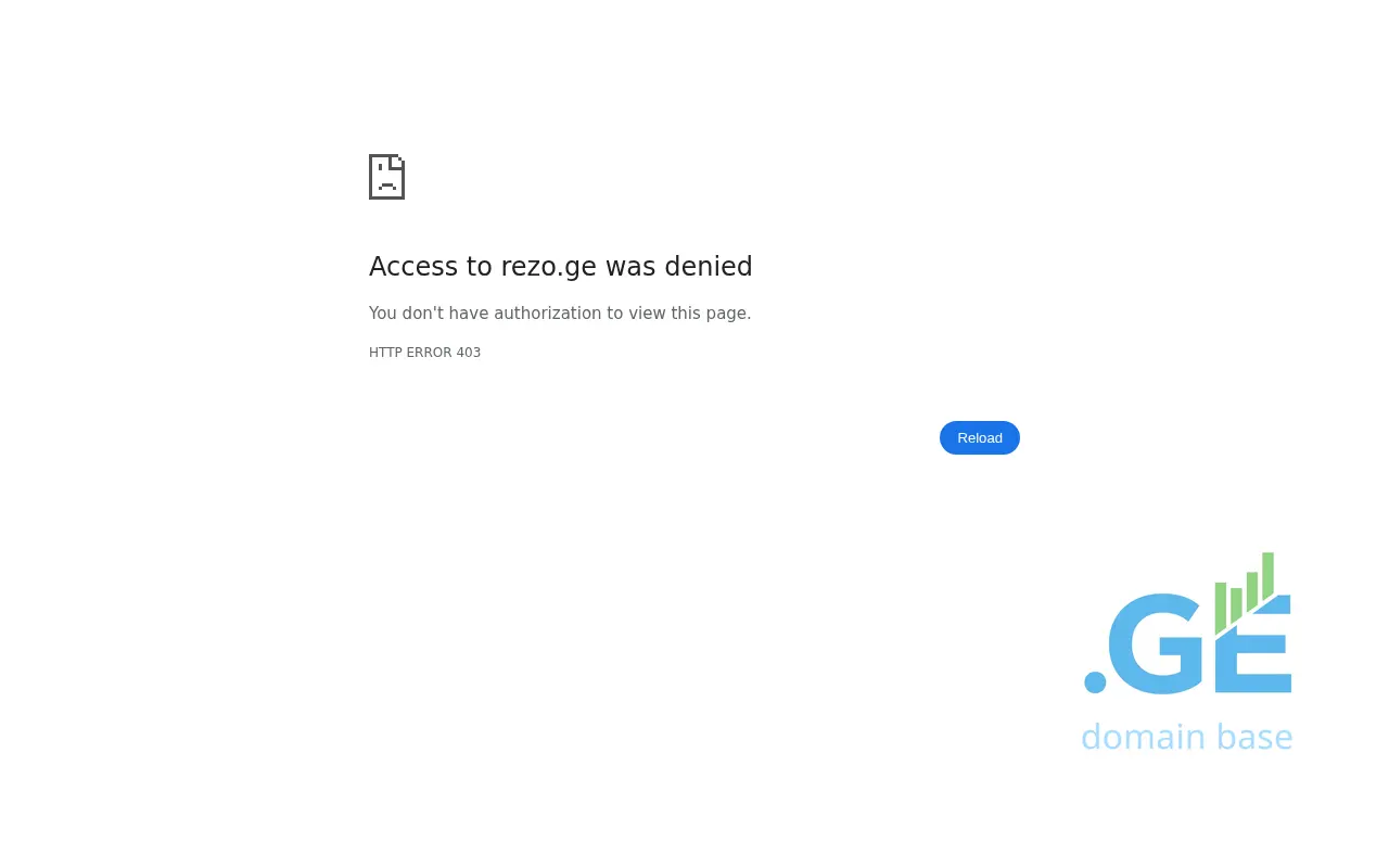 Screenshot of the site rezo.ge