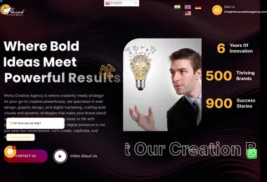 rhinocreativeagency.ge-ის ეკრანის სურათი