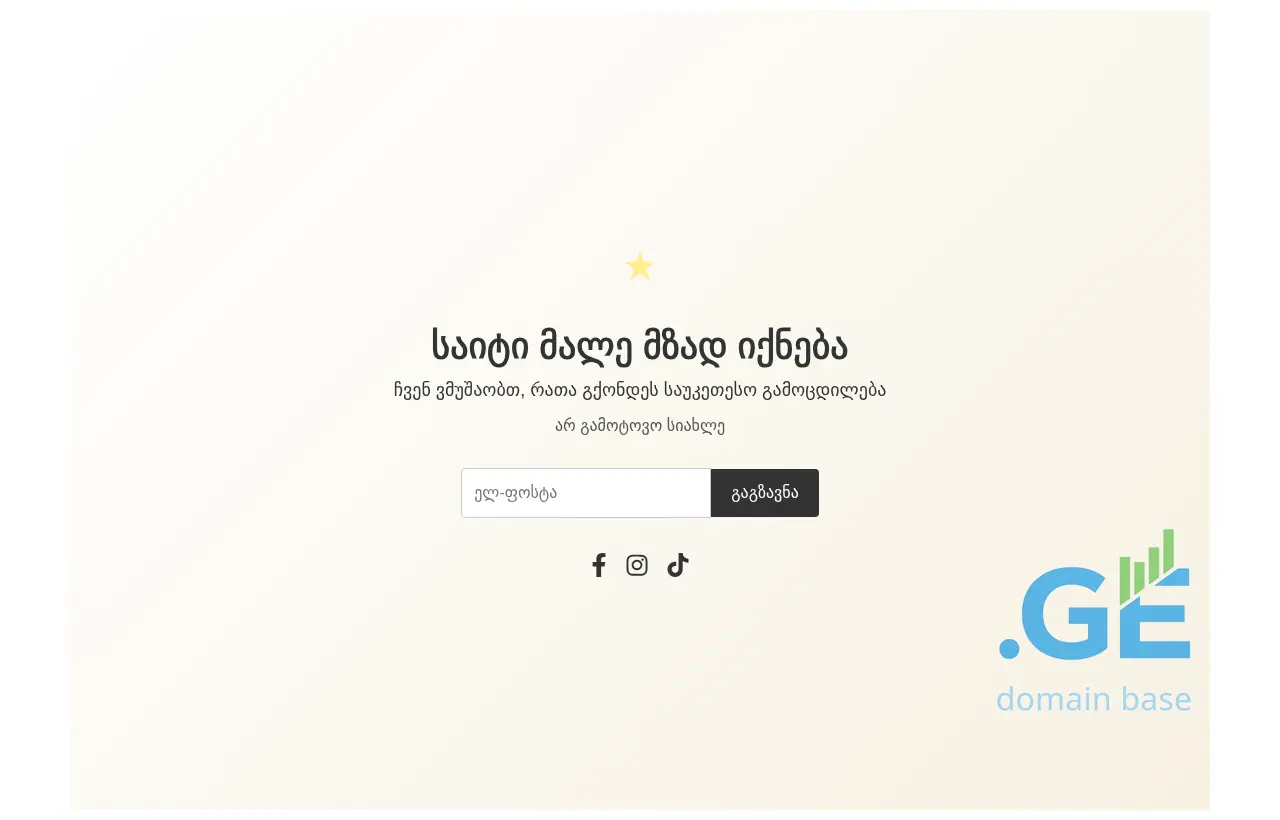 Screenshot of the site ricamo.ge