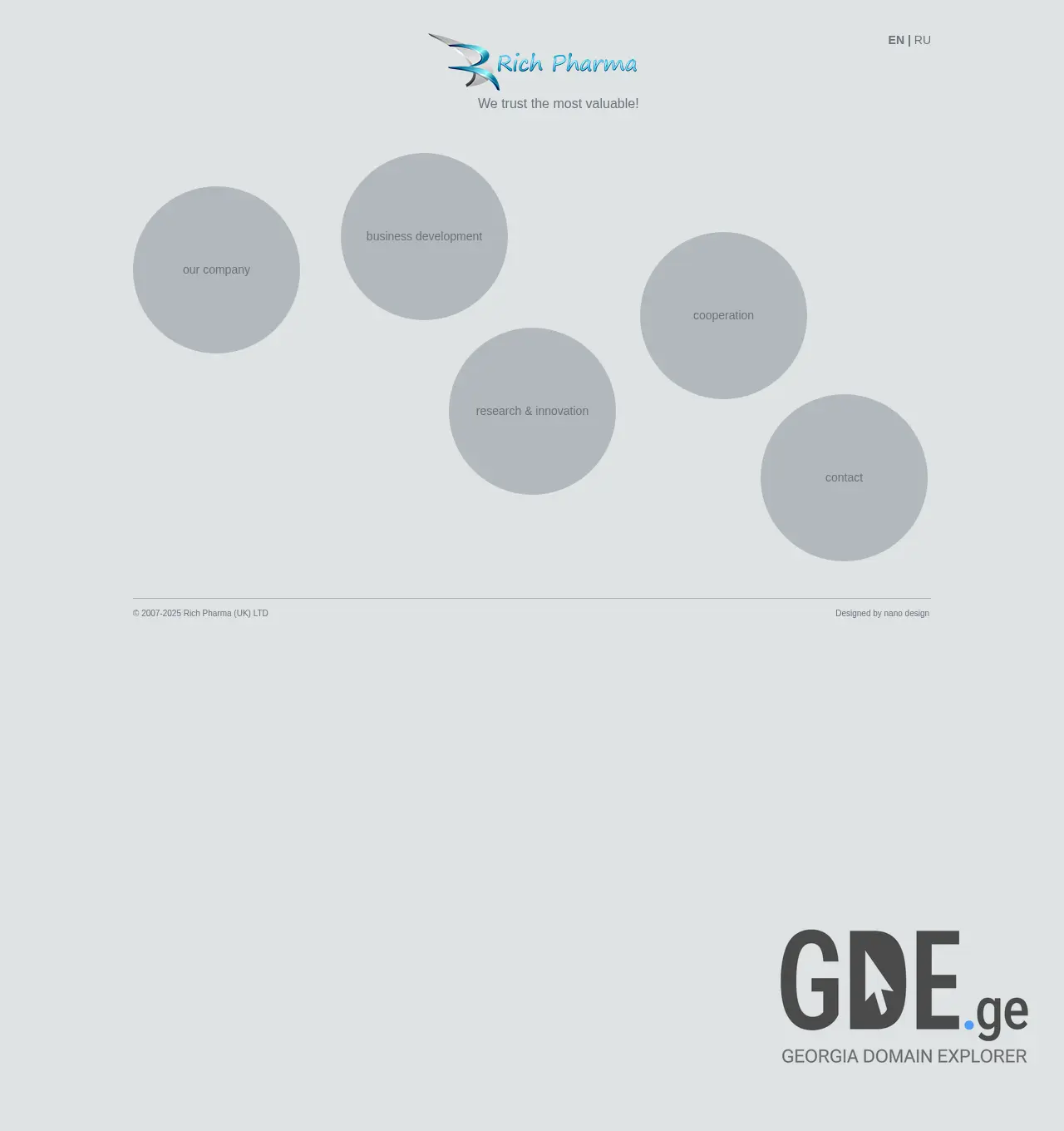 Screenshot of the site richpharma.ge at 2025-12-03