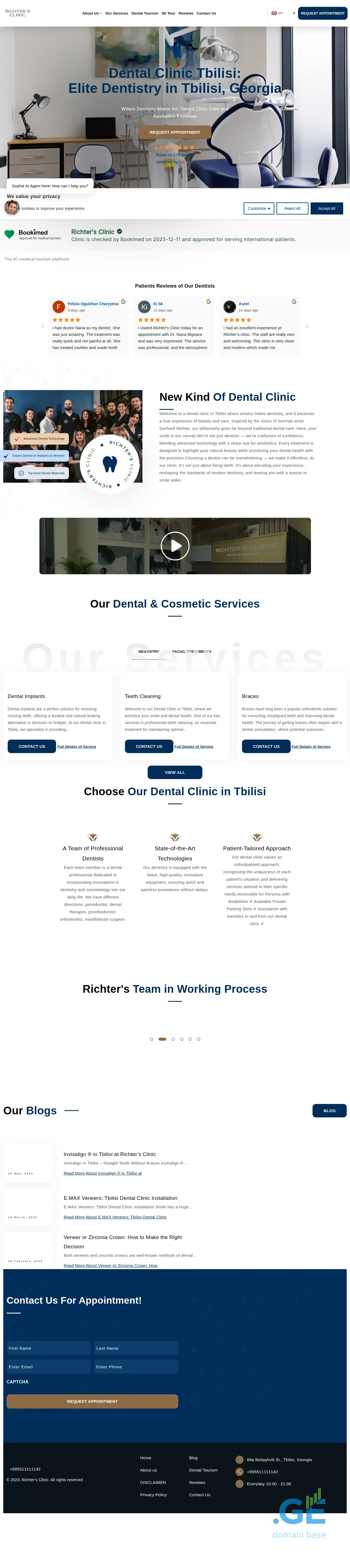 Screenshot of the site richters.ge