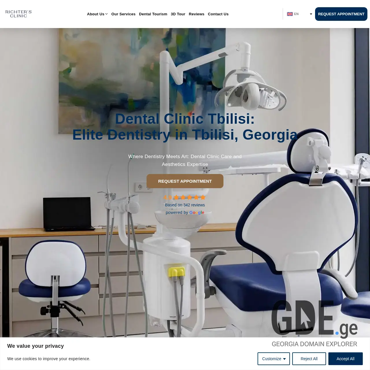 Screenshot of the site richters.ge at 2025-12-11