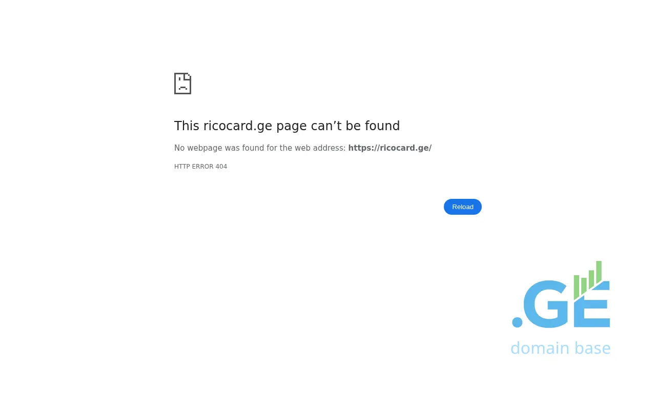 Screenshot of the site ricocard.ge
