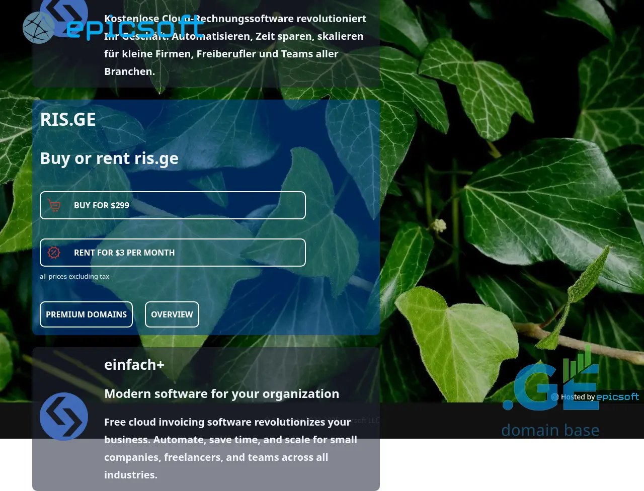 Screenshot of the site ris.ge