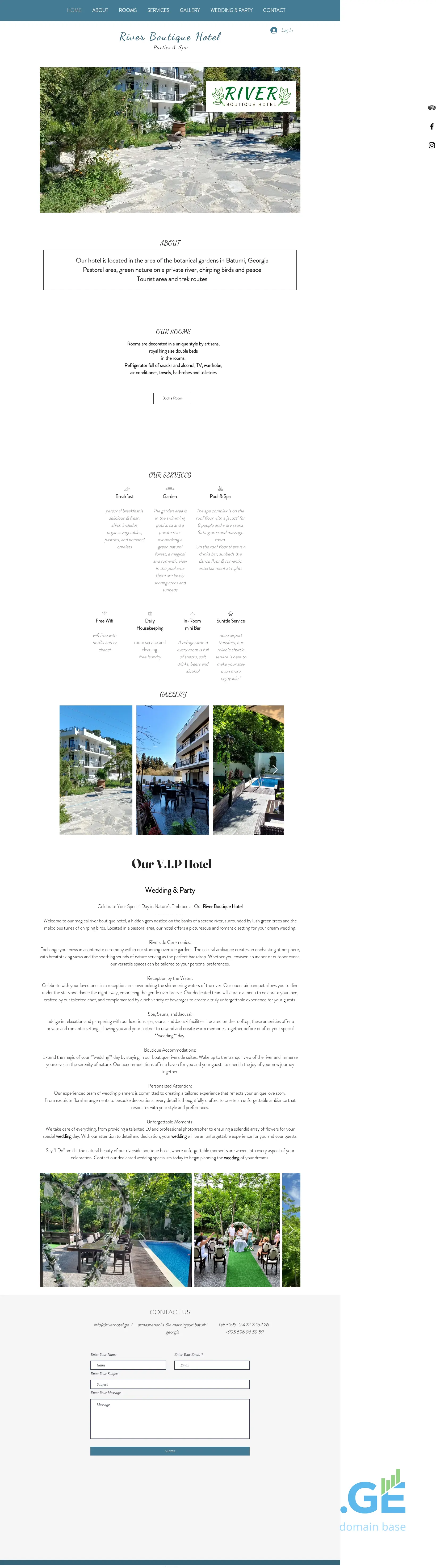 Screenshot of the site riverhotel.ge