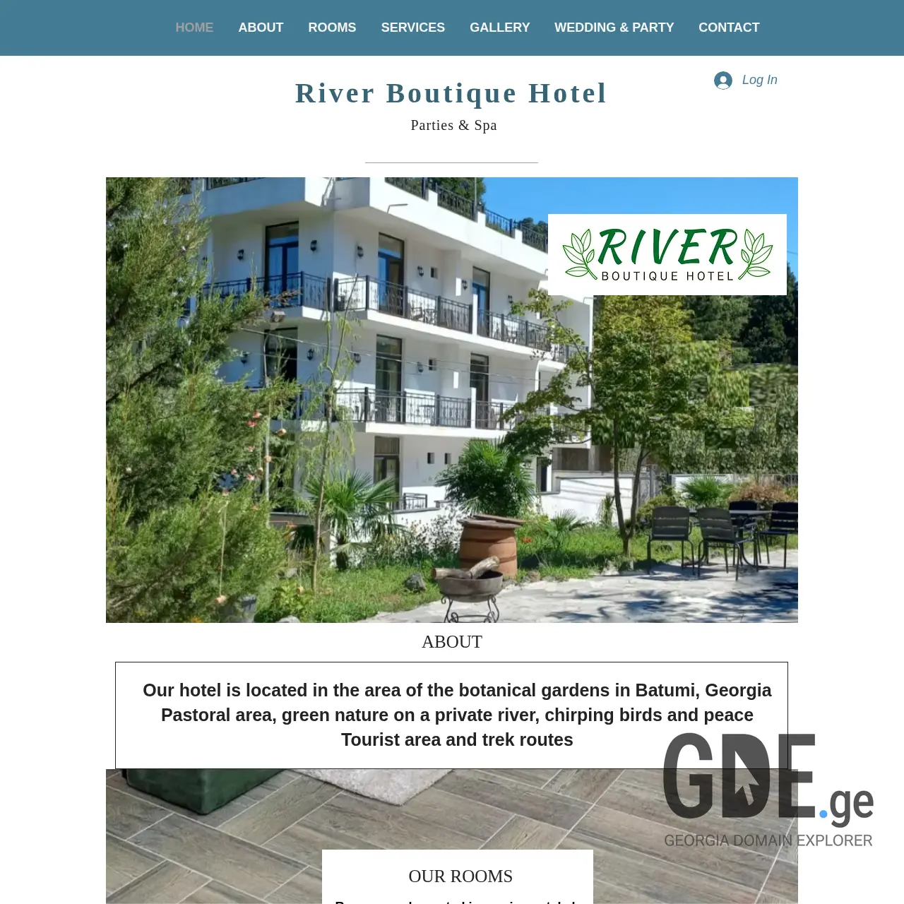 Screenshot of the site riverhotel.ge at 2025-12-11