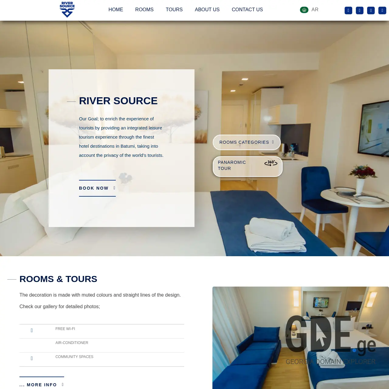 Screenshot of the site riversource.ge at 2025-12-11