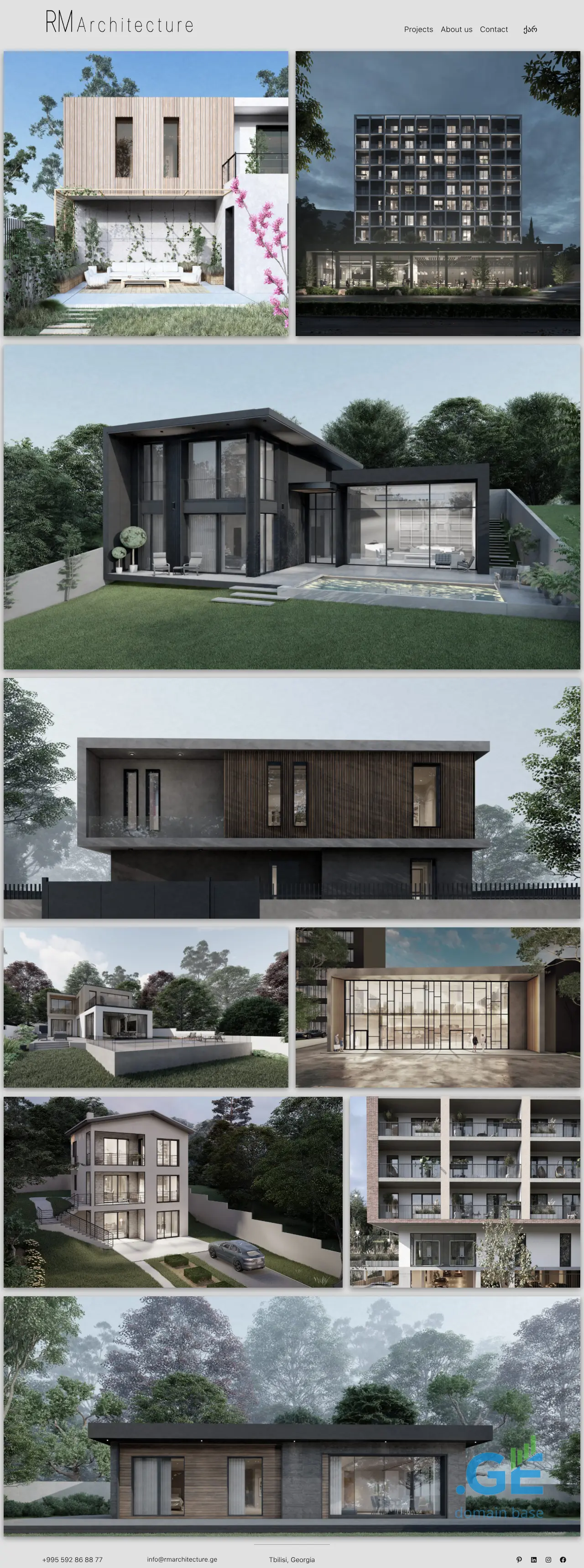 Screenshot of the site rmarchitecture.ge