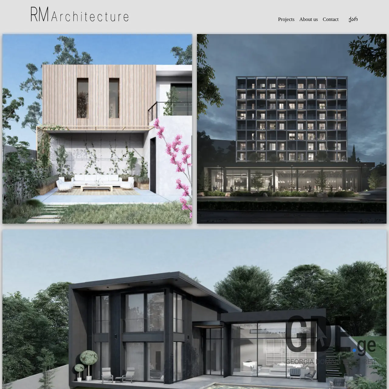 Screenshot of the site rmarchitecture.ge at 2025-12-11