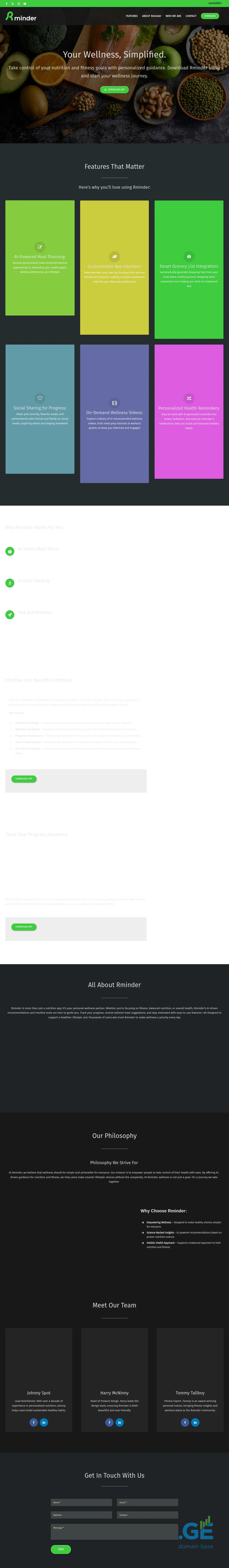 Screenshot of the site rminder.ge