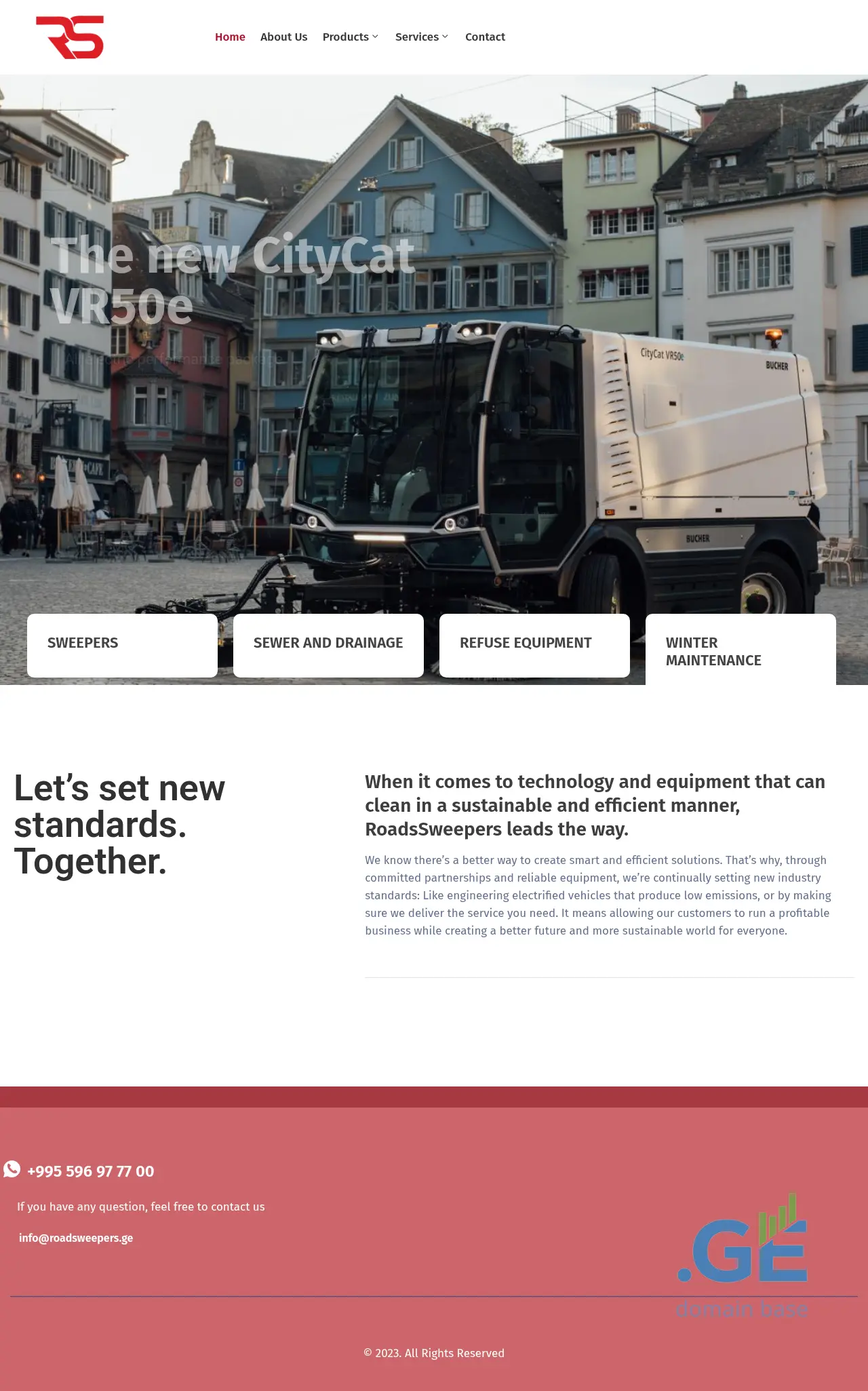 Screenshot of the site roadsweepers.ge