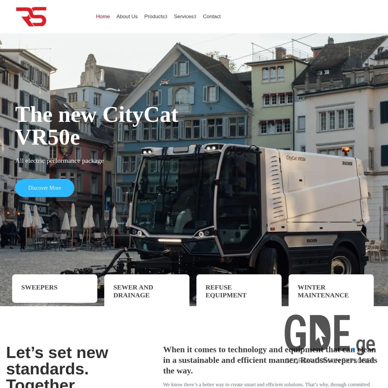 Screenshot of the site roadsweepers.ge at 2025-12-11