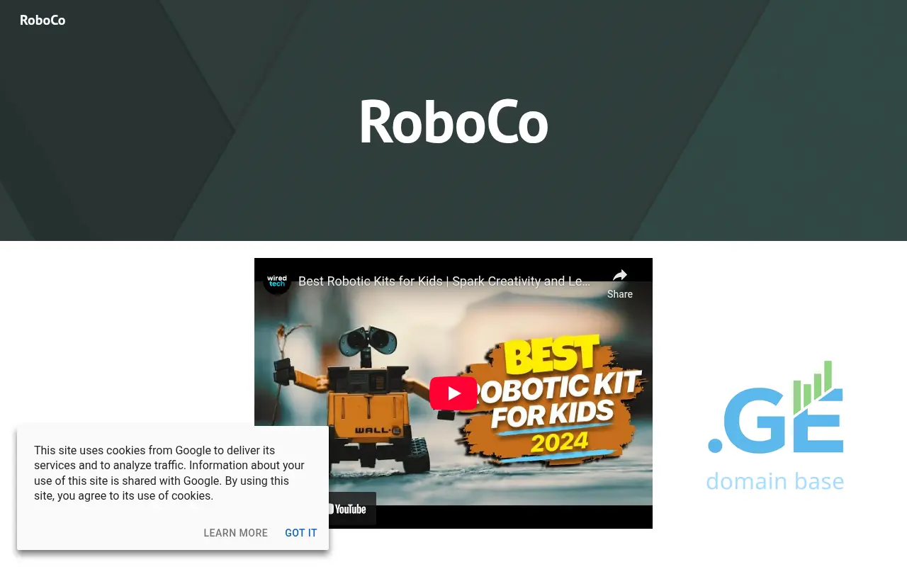 Screenshot of the site roboco.ge