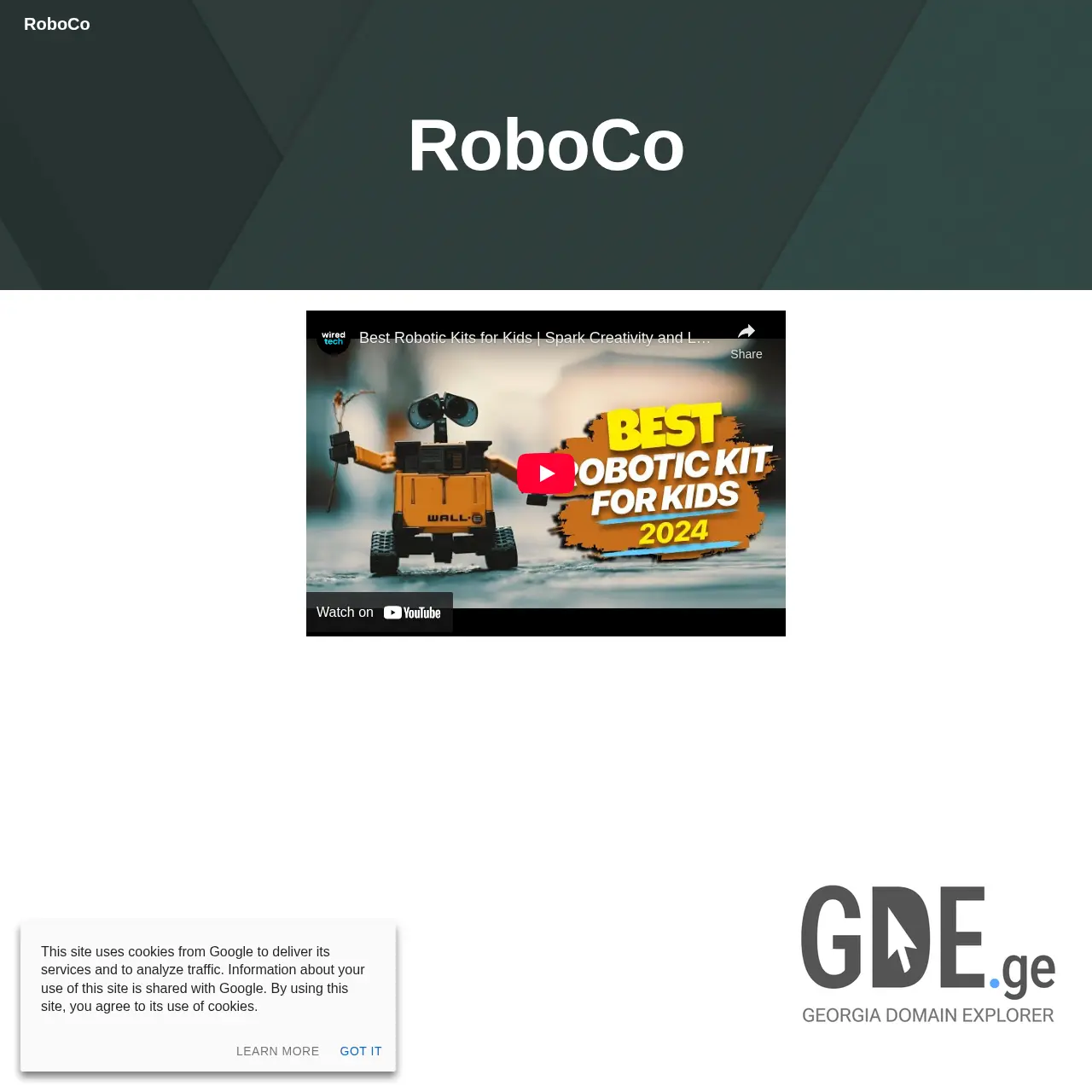 Screenshot of the site roboco.ge at 2025-12-11