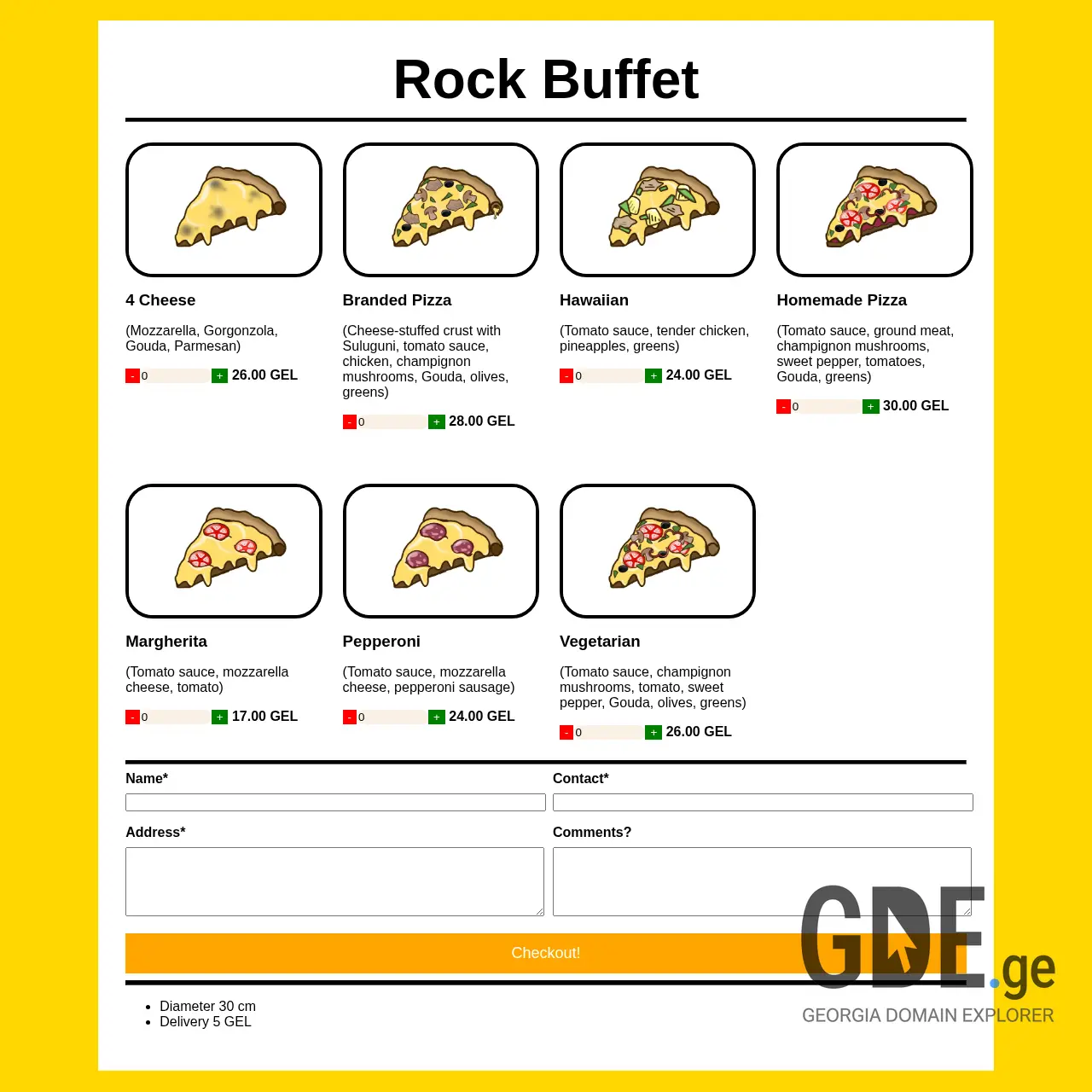 Screenshot of the site rockbuffet.ge at 2025-12-11