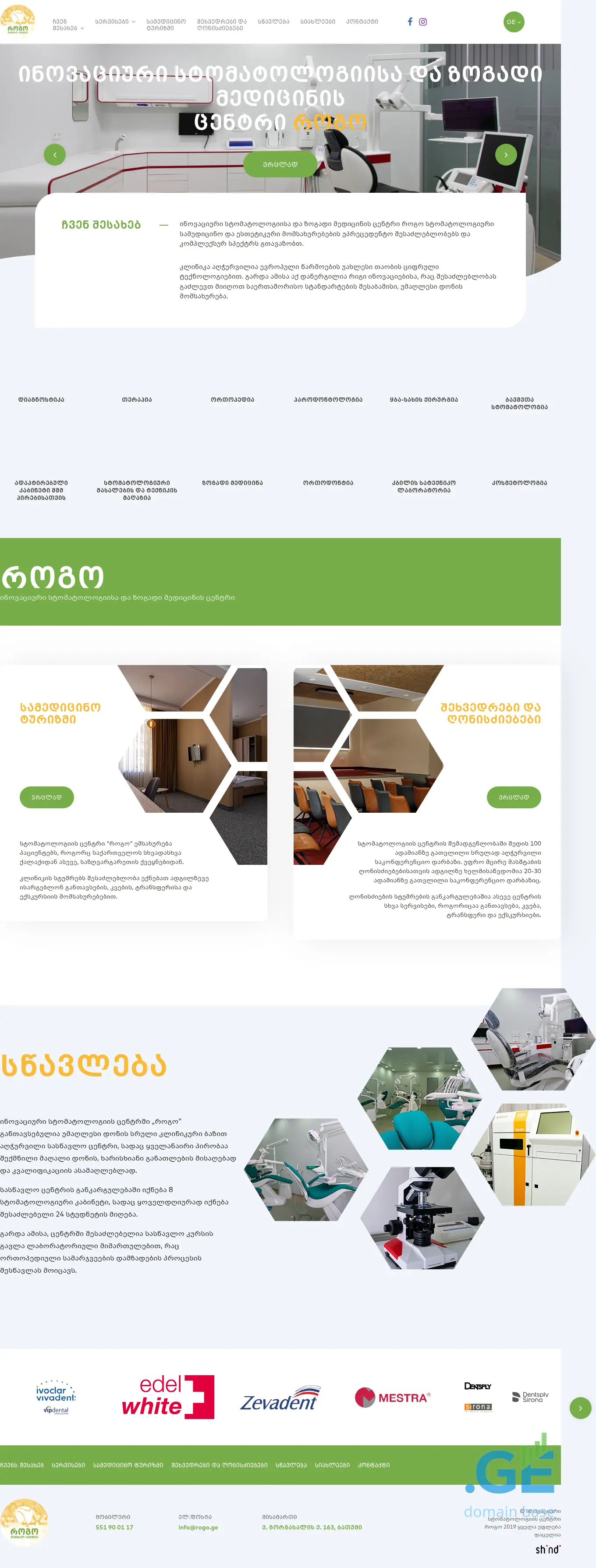 Screenshot of the site rogo.ge