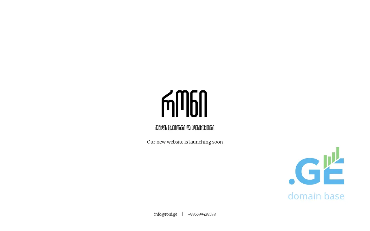 Screenshot of the site roni.ge