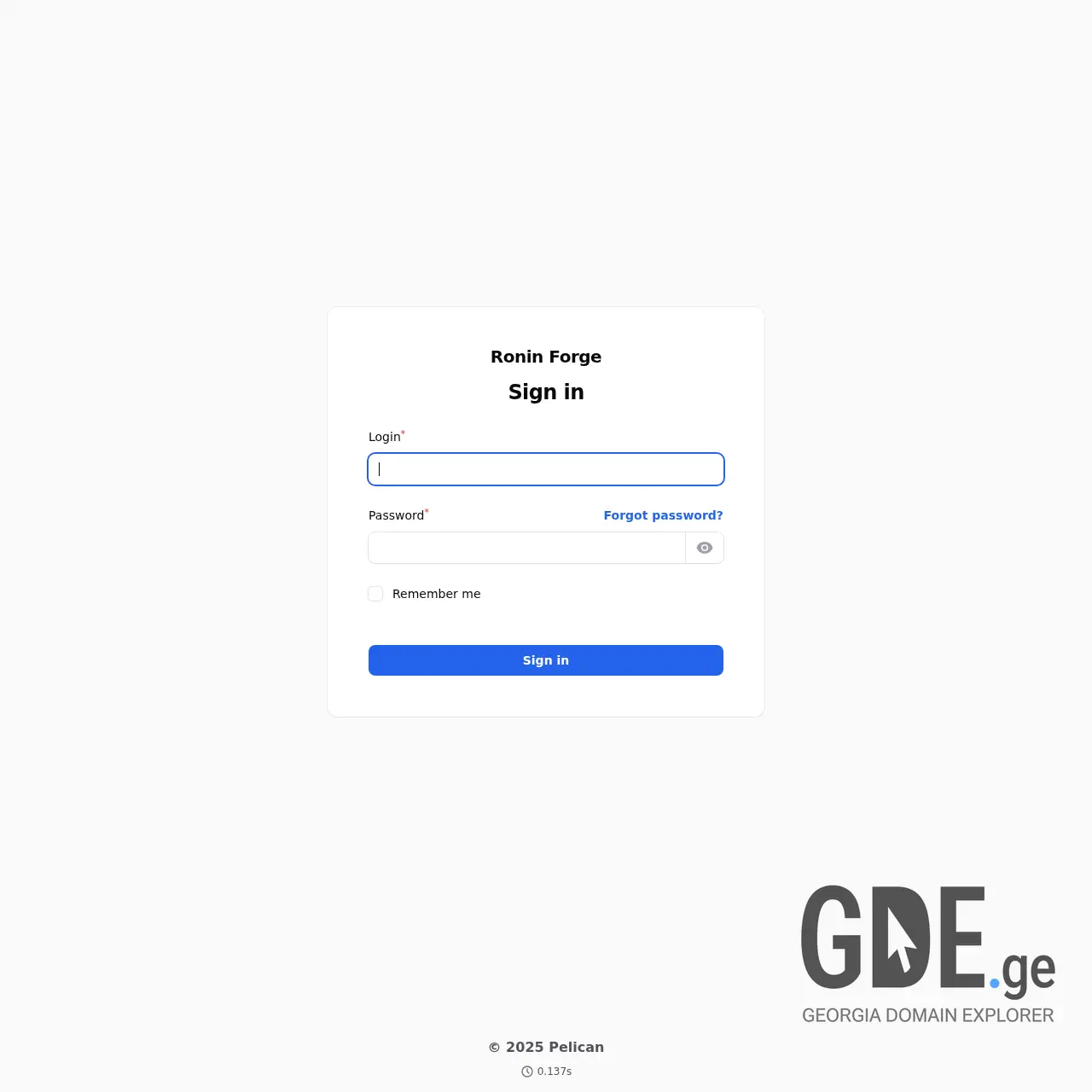 Screenshot of the site roninfor.ge at 2025-12-11