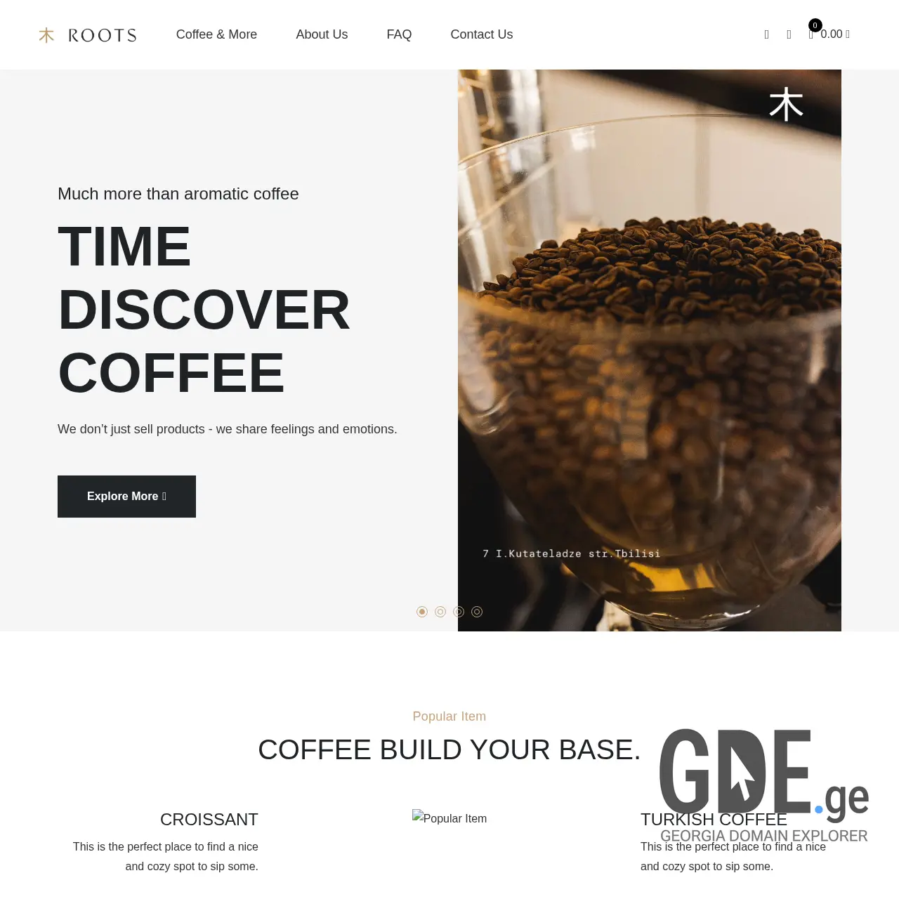 Screenshot of the site rootsconcept.ge at 2025-12-15